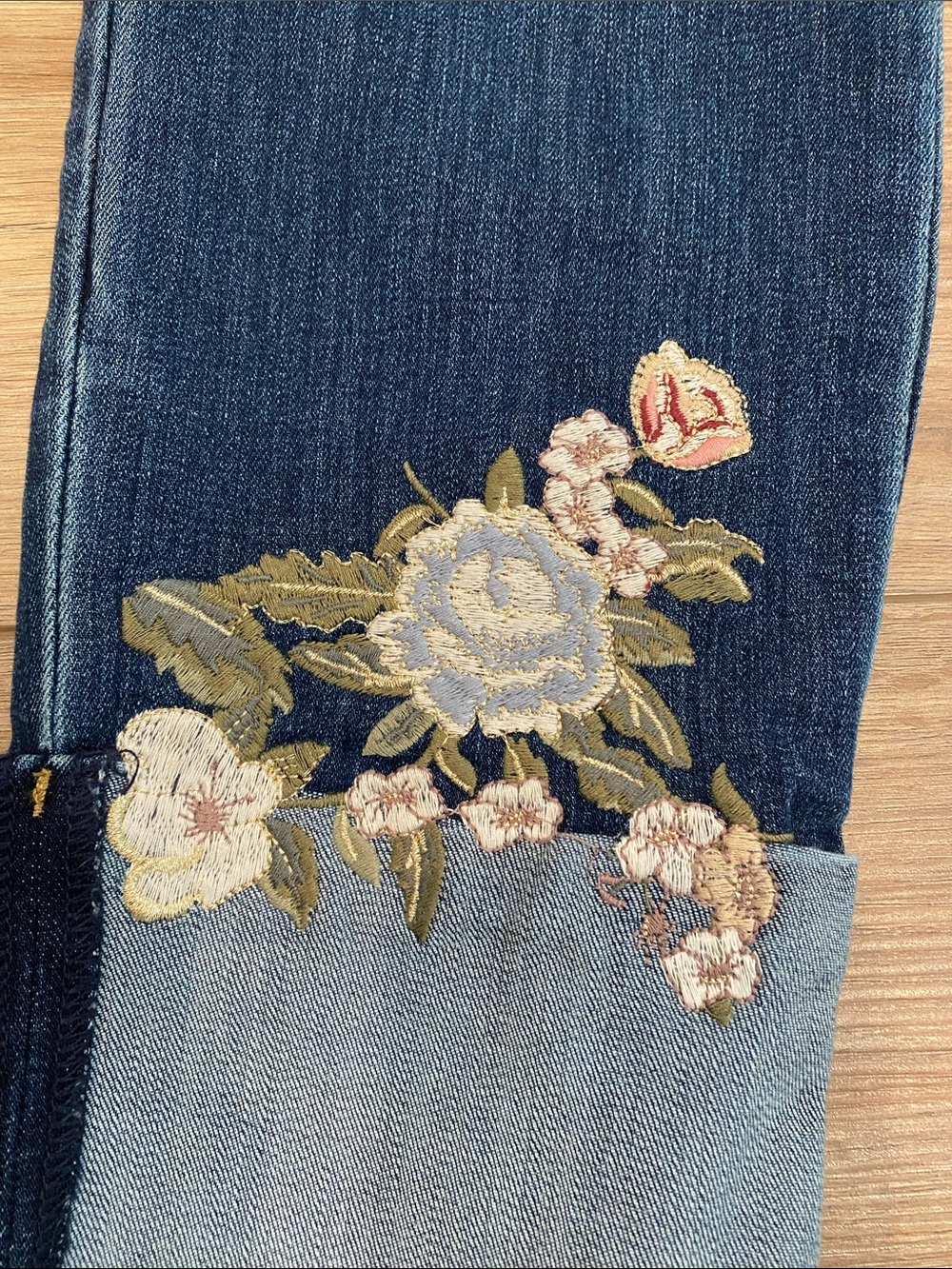 Chico’s So Slimming Girlfriend Ankle Embroidered Jeans - Picture 2 of 7